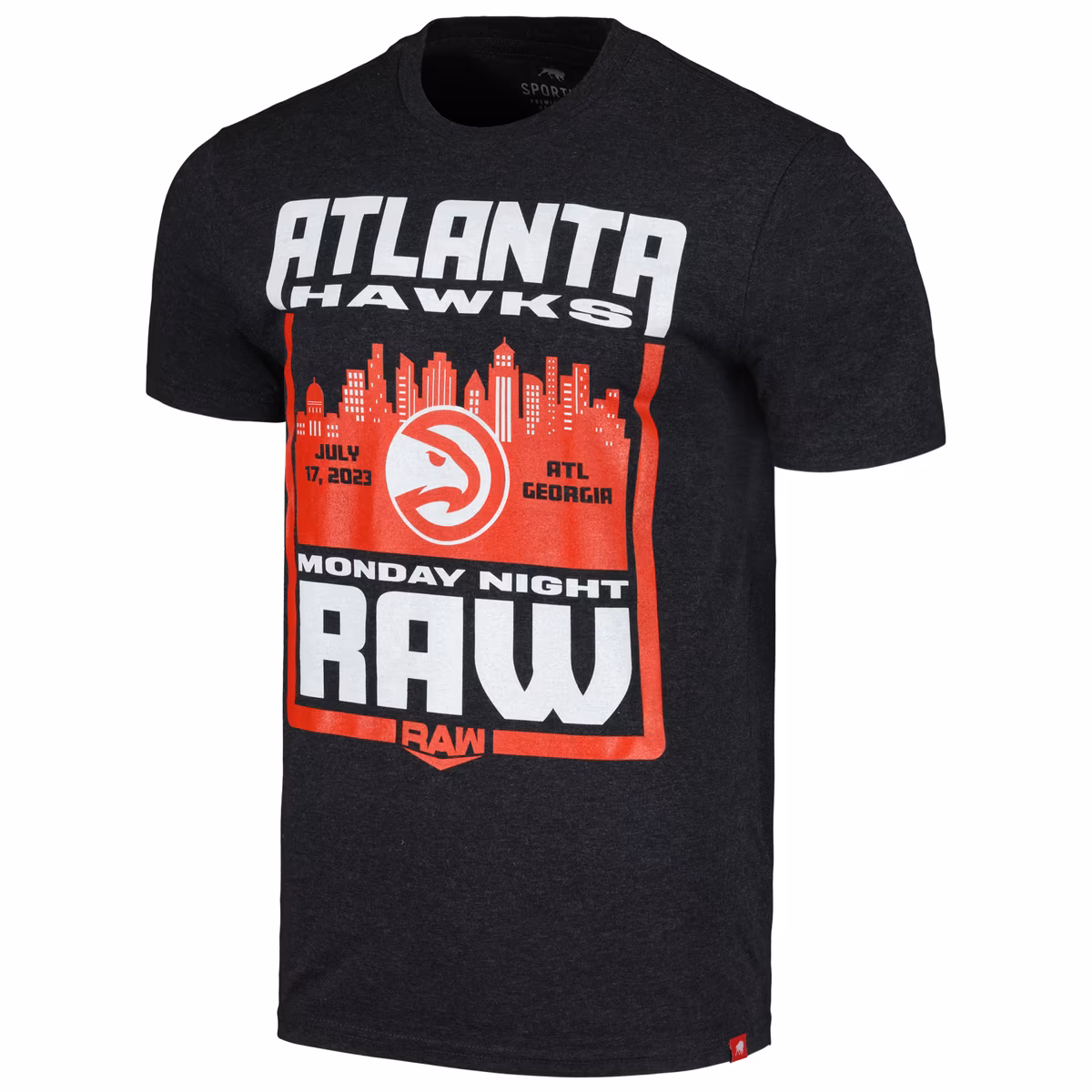 Men's Sportiqe Black Monday Night RAW x Atlanta Hawks Tri-Blend T-Shirt 3 Men's Sportiqe Black Monday Night RAW x Atlanta Hawks Tri-Blend T-Shirt