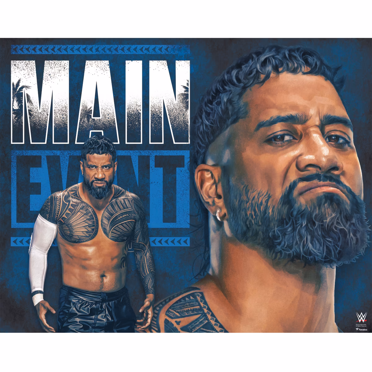 Jey Uso WWE 16" x 20" Art Print - Art by Brian Konnick 1 Jey Uso WWE 16" x 20" Art Print - Art by Brian Konnick