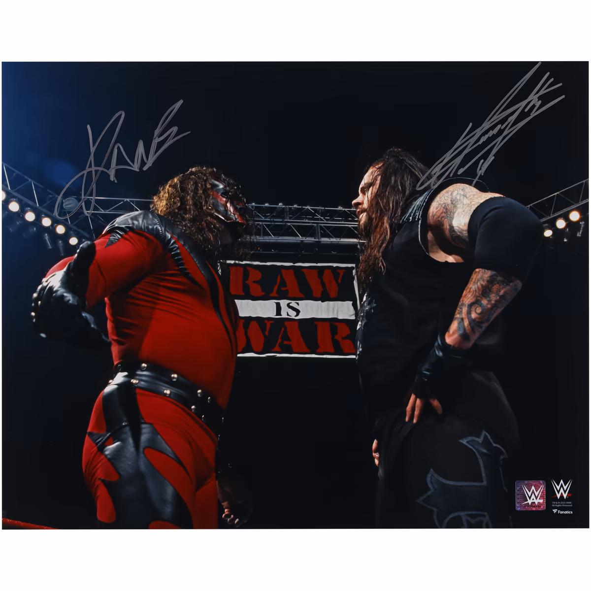 Kane and The Undertaker WWE Autographed 16" x 20" Dual Photograph