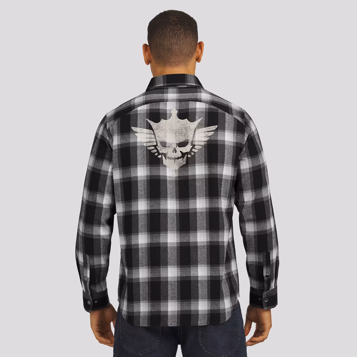 Men's Darius Rucker Collection by Fanatics Black Cody Rhodes Flannel Plaid Full-Snap Shirt 3 Men's Darius Rucker Collection by Fanatics Black Cody Rhodes Flannel Plaid Full-Snap Shirt