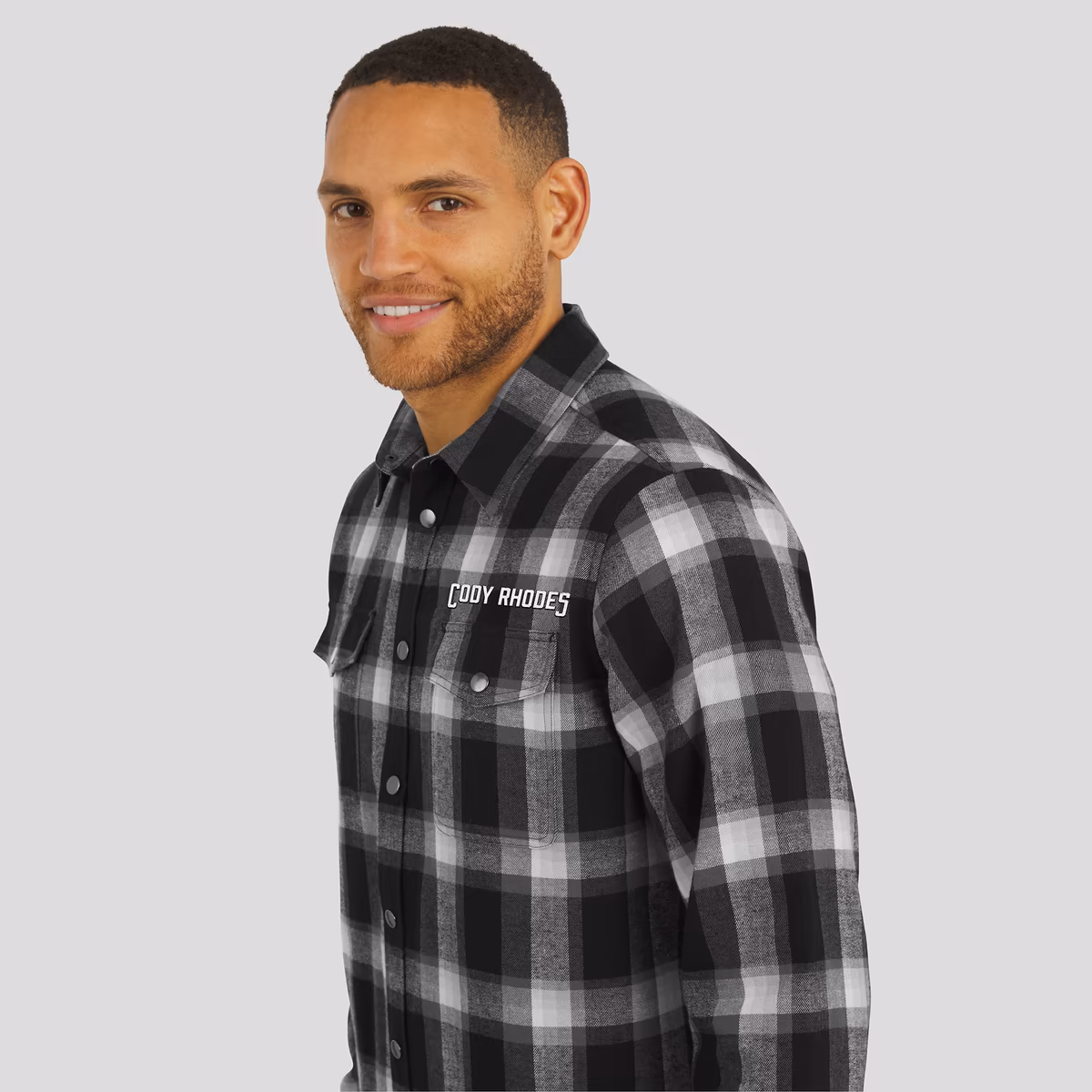 Men's Darius Rucker Collection by Fanatics Black Cody Rhodes Flannel Plaid Full-Snap Shirt 6 Men's Darius Rucker Collection by Fanatics Black Cody Rhodes Flannel Plaid Full-Snap Shirt
