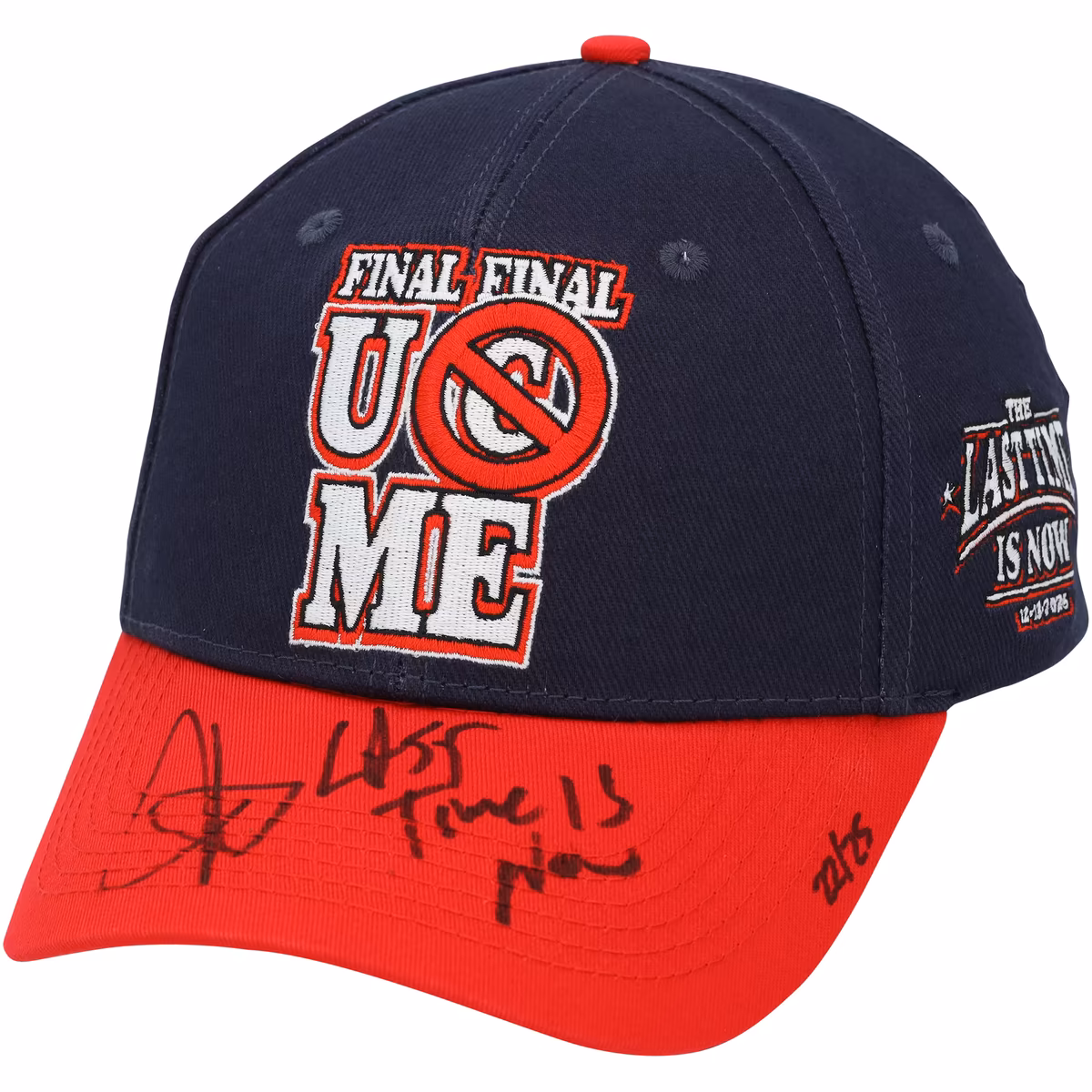 John Cena WWE Autographed Farewell Tour 2025 Washington D.C. Final Match Cap with "Last Time Is Now" Inscription - Limited Edition of 25 1 John Cena WWE Autographed Farewell Tour 2025 Washington D.C. Final Match Cap with "Last Time Is Now" Inscription - Limited Edition of 25