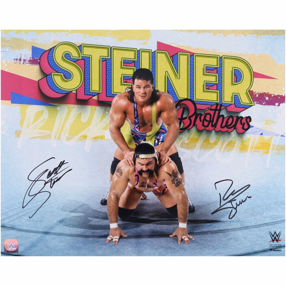 Steiner Brothers WWE Autographed 16" x 20" Stylized Photograph