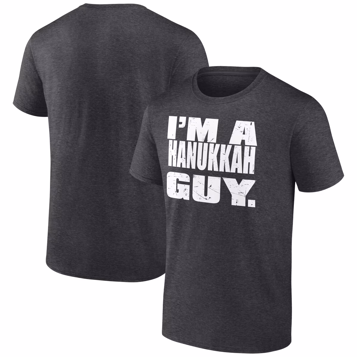 Men's Charcoal Paul Heyman I'm A Hanukkah Guy T-Shirt
