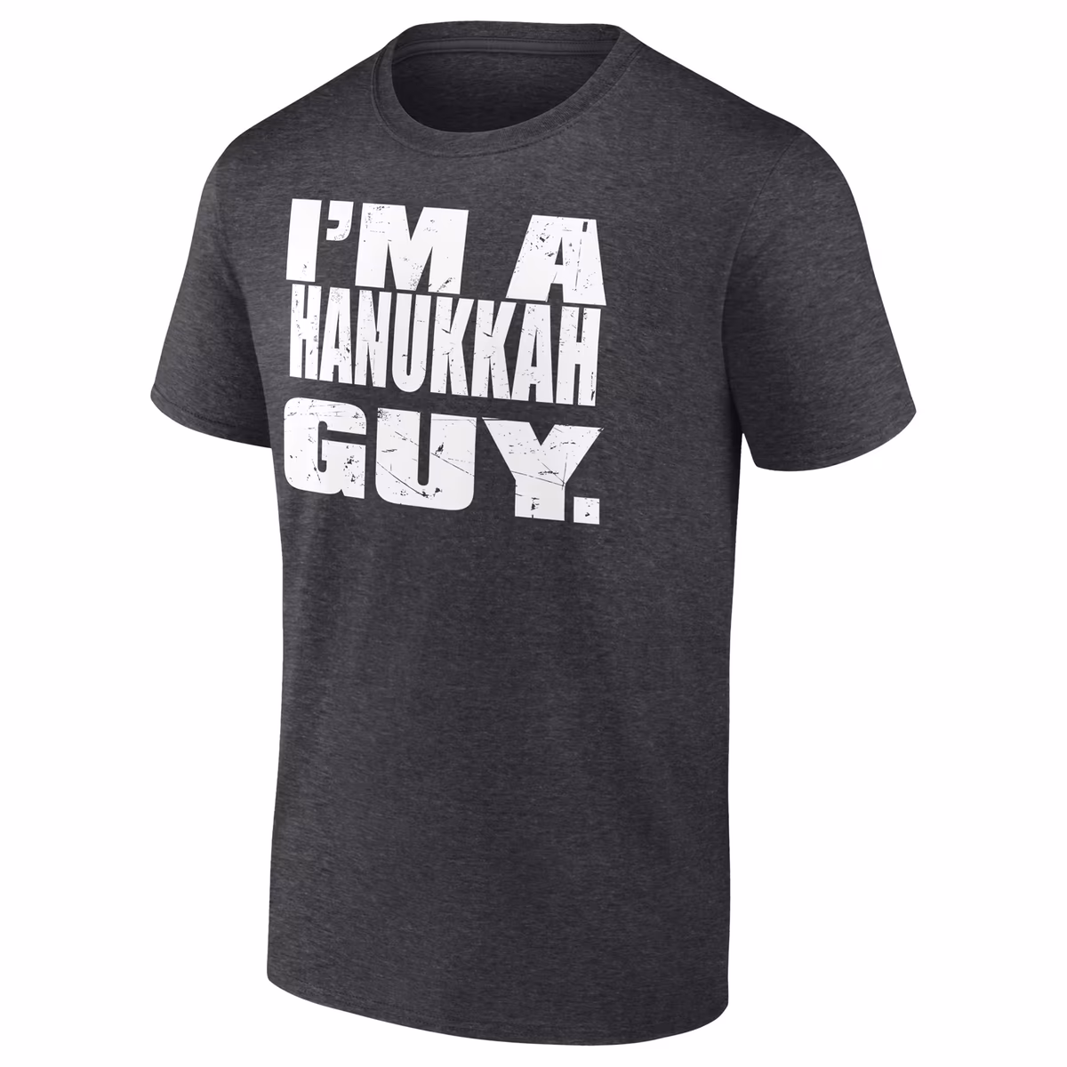 Men's Charcoal Paul Heyman I'm A Hanukkah Guy T-Shirt 3 Men's Charcoal Paul Heyman I'm A Hanukkah Guy T-Shirt