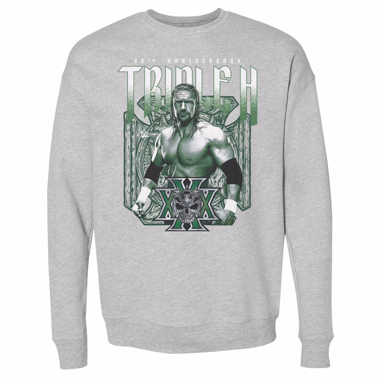 Men's 500 Level Heather Gray Triple H 30th Anniversary Pullover Sweatshirt 9 Men's 500 Level Heather Gray Triple H 30th Anniversary Pullover Sweatshirt