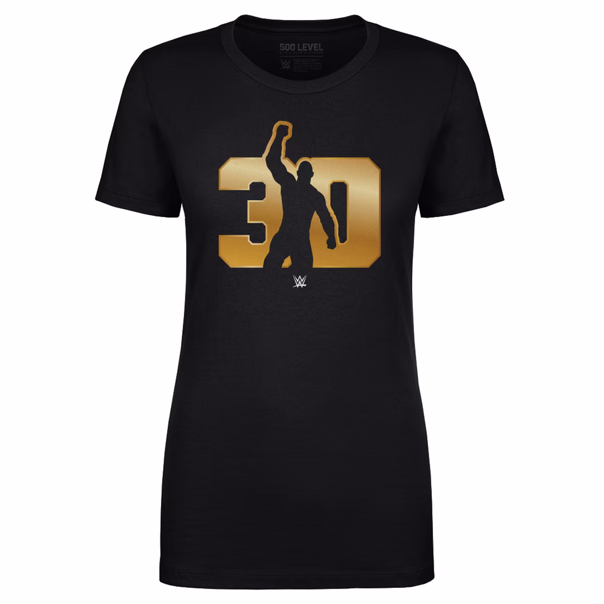 Women's 500 Level Black The Rock 30 Years Logo T-Shirt 2 Women's 500 Level Black The Rock 30 Years Logo T-Shirt