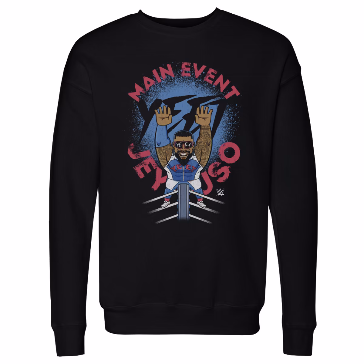 Men's 500 Level Black Jey Uso Big Shots Ropes Pullover Sweatshirt 3 Men's 500 Level Black Jey Uso Big Shots Ropes Pullover Sweatshirt