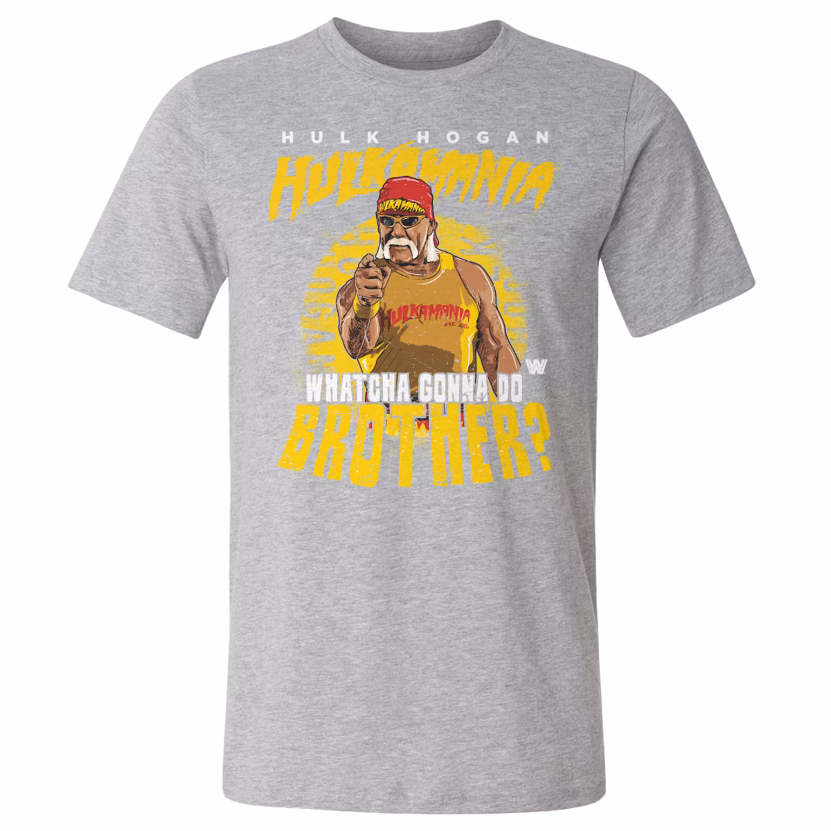 Men's 500 Level Heather Gray Hulk Hogan Whatcha Go Do Brother? T-Shirt
