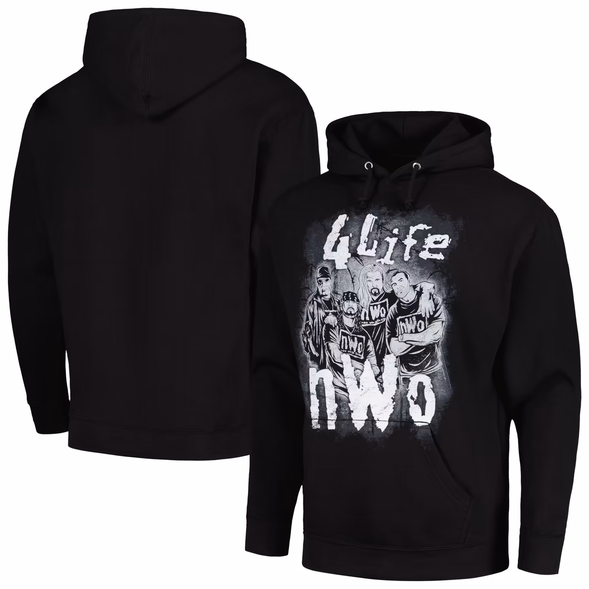 Men's Black nWo 4 Life Pullover Hoodie 11 Men's Black nWo 4 Life Pullover Hoodie