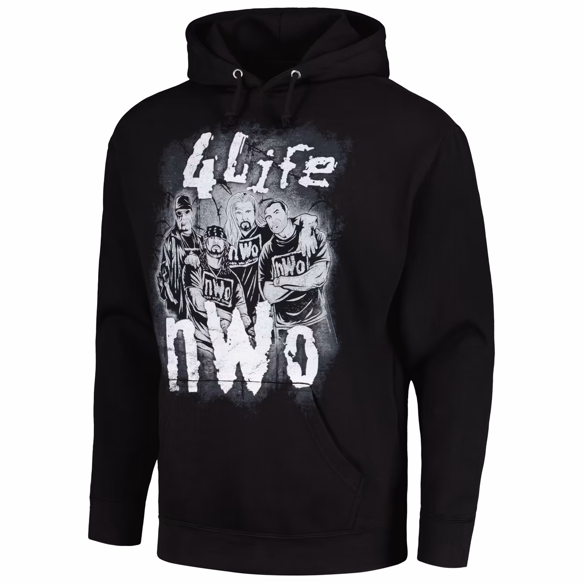 Men's Black nWo 4 Life Pullover Hoodie 3 Men's Black nWo 4 Life Pullover Hoodie