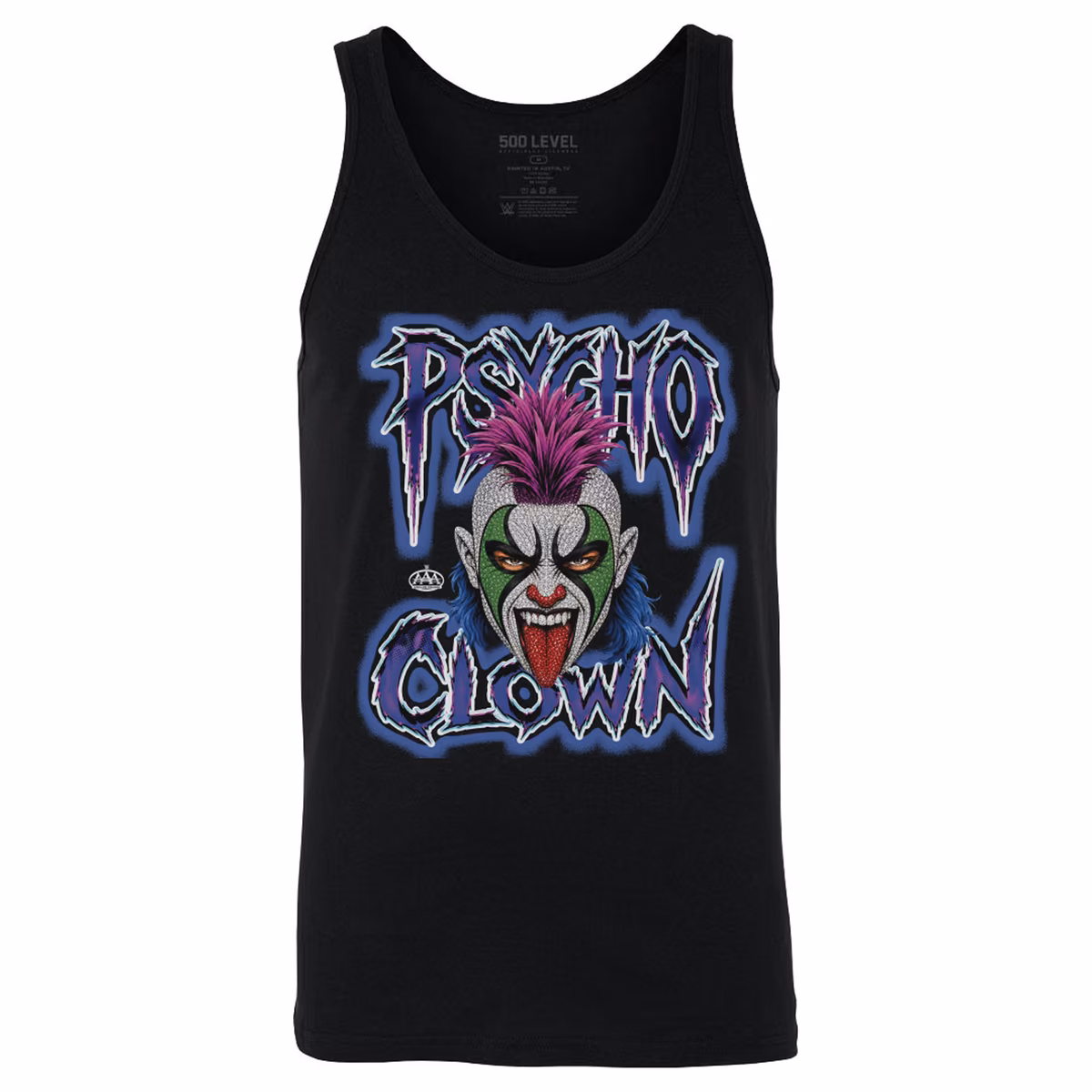 Men's 500 Level Black Psycho Clown Superstar Tank Top 1 Men's 500 Level Black Psycho Clown Superstar Tank Top