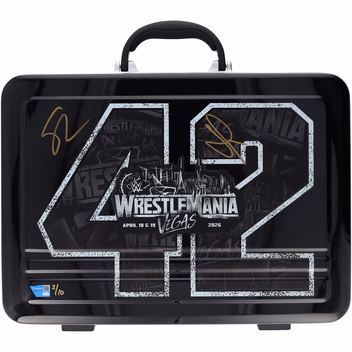 Seth Rollins & Gunther WWE Autographed WrestleMania 42 Briefcase - Limited Edition of 10 2 Seth Rollins & Gunther WWE Autographed WrestleMania 42 Briefcase - Limited Edition of 10