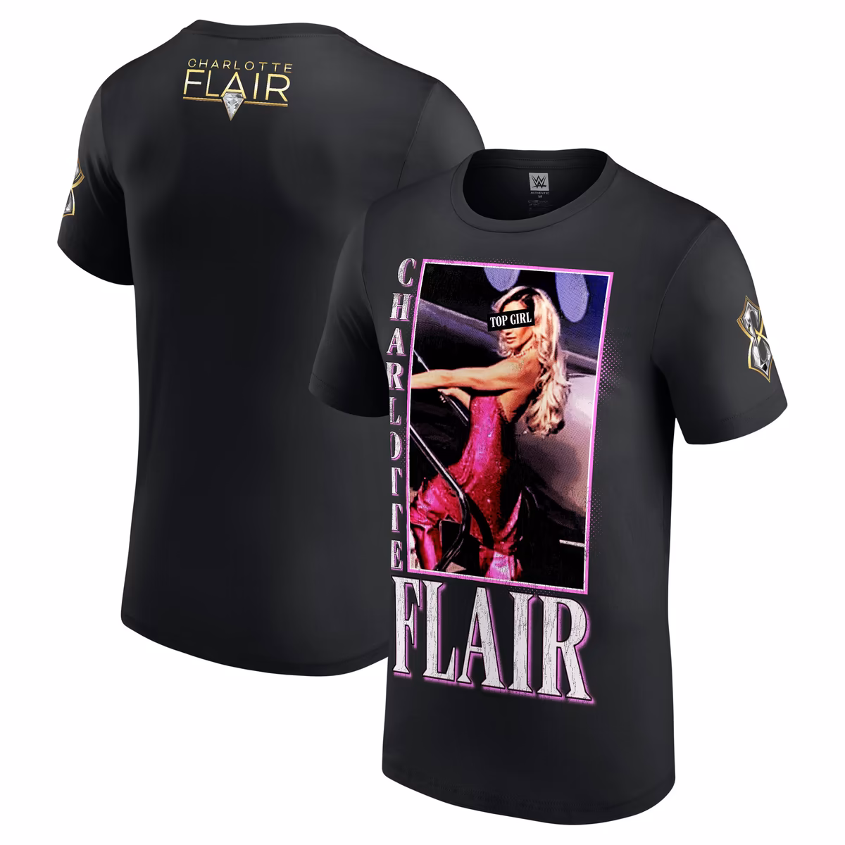 Men's Black Charlotte Flair Top Girl T-Shirt 4 Men's Black Charlotte Flair Top Girl T-Shirt