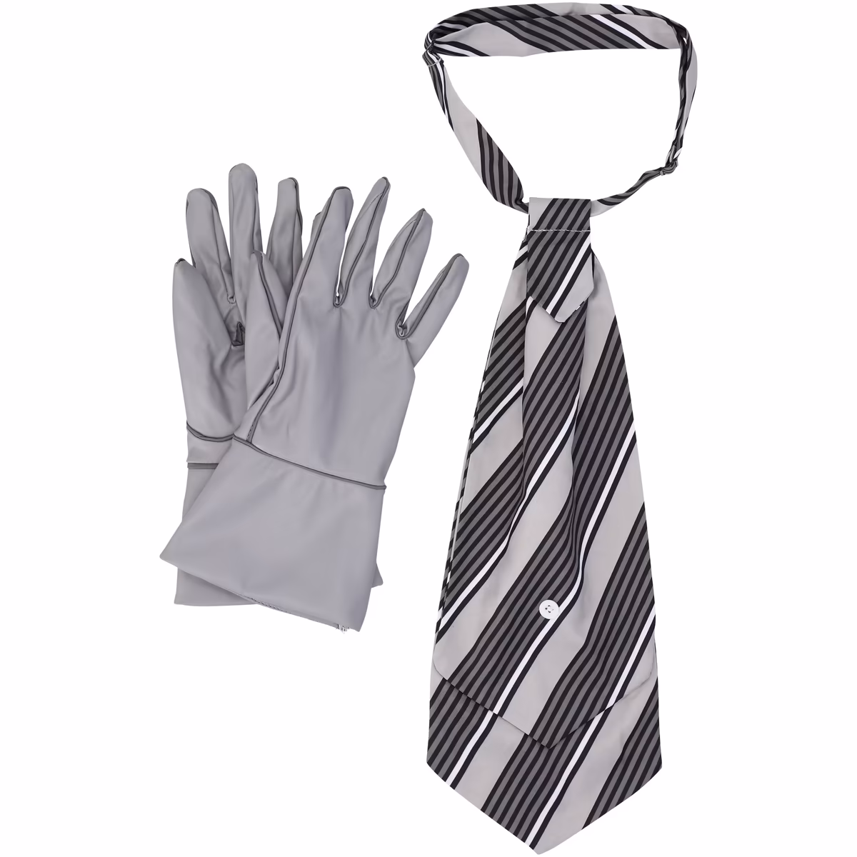 Gray The Undertaker Tie & Glove Set