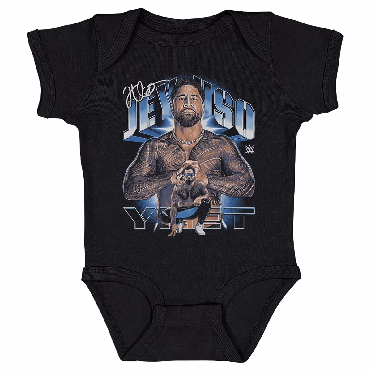 Infant 500 Level Black Jey Uso Vintage Superstar Bodysuit