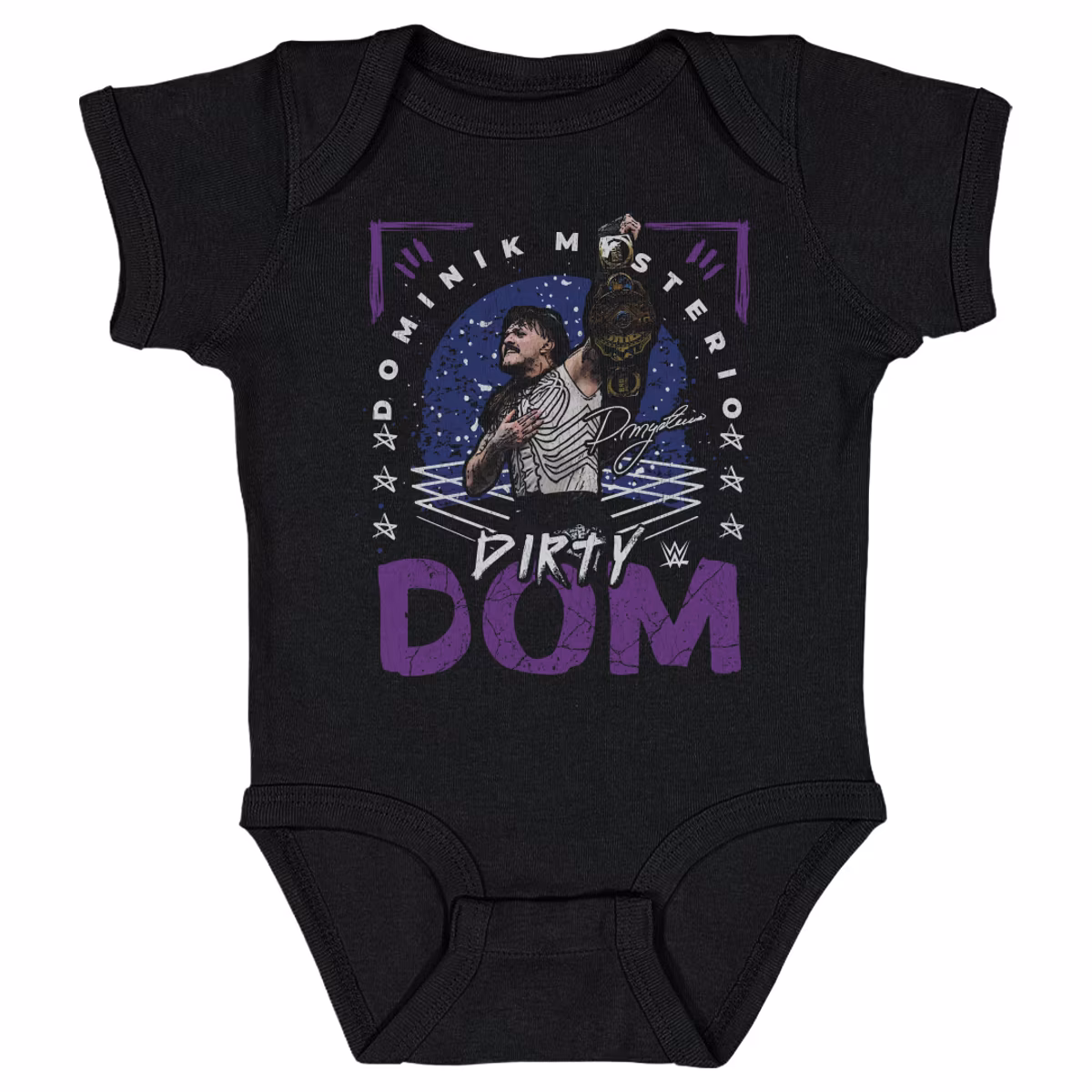Infant 500 Level Black Dominik Mysterio Champion Bodysuit 2 Infant 500 Level Black Dominik Mysterio Champion Bodysuit