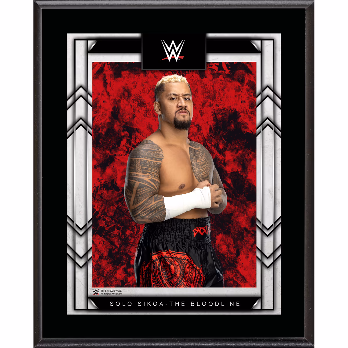 Solo Sikoa WWE Framed 10.5" x 13" Sublimated Plaque