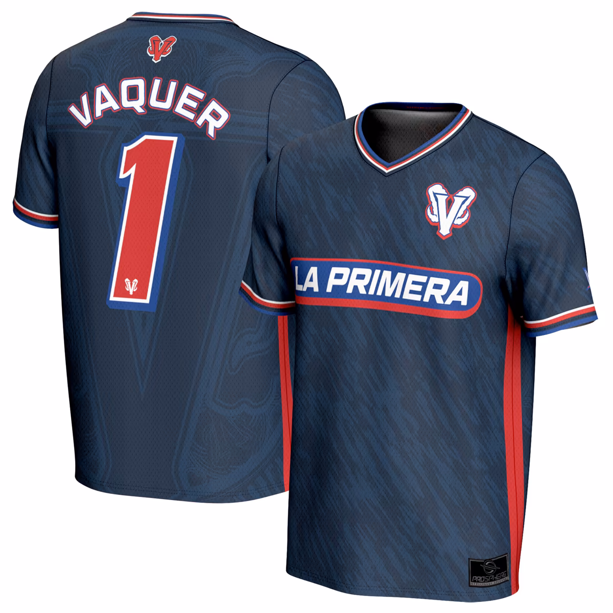 Men's ProSphere Navy Stephanie Vaquer La Primera Fashion Soccer Jersey