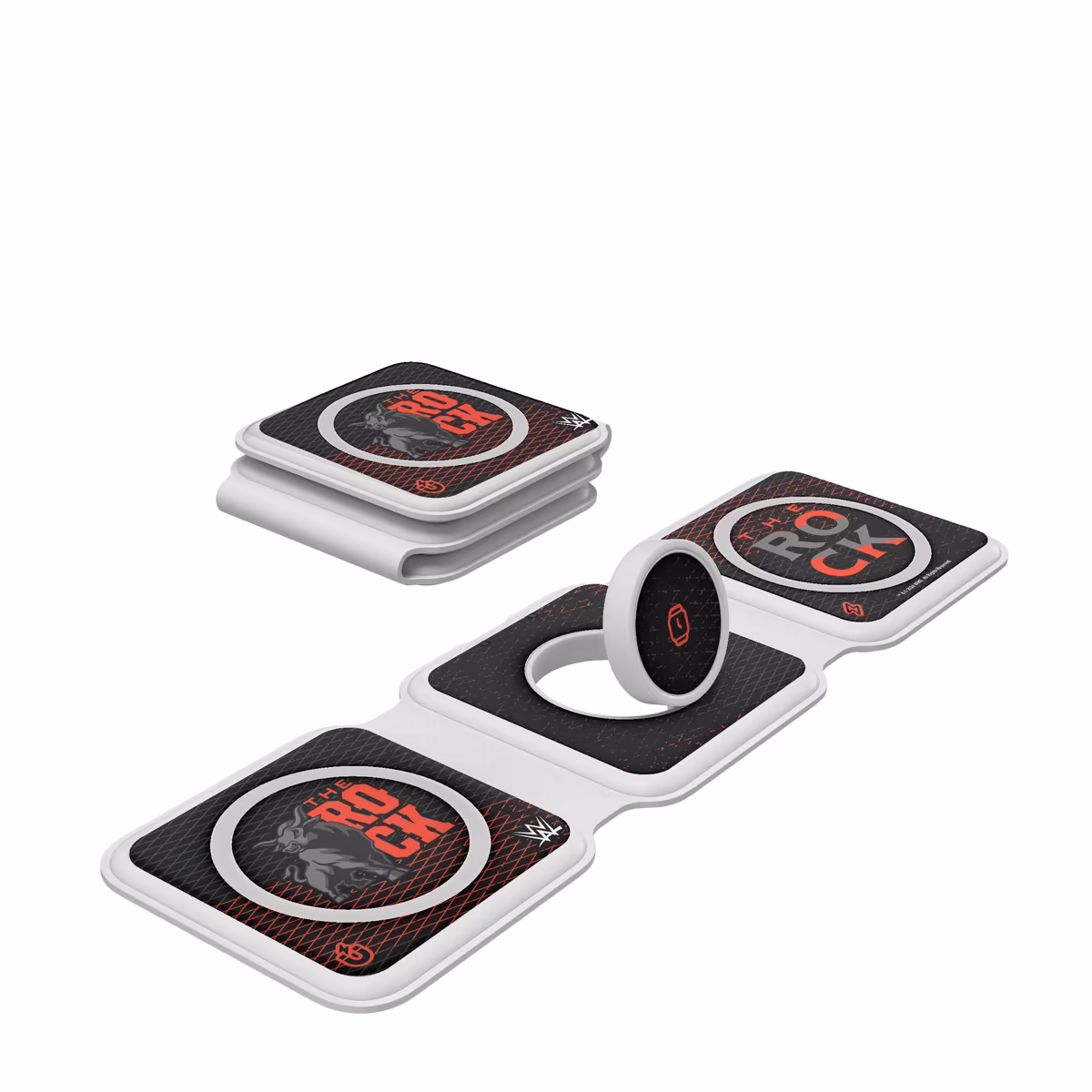 Keyscaper White The Rock 3-in-1 Foldable Charger