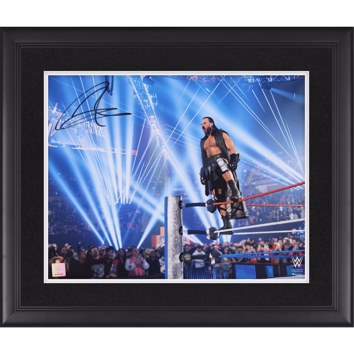 Drew McIntyre WWE Autographed Framed 16" x 20" Standing On The Ropes Photograph