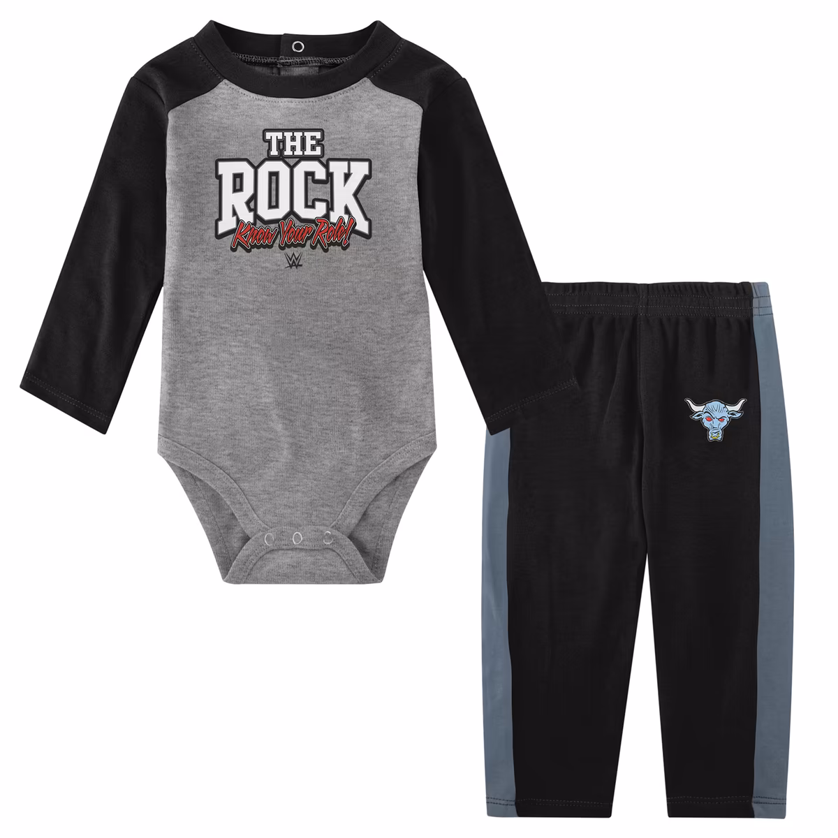 Newborn Gray/Black The Rock The Next Superstar Long Sleeve Bodysuit & Sweatpants Set 21 Newborn Gray/Black The Rock The Next Superstar Long Sleeve Bodysuit & Sweatpants Set