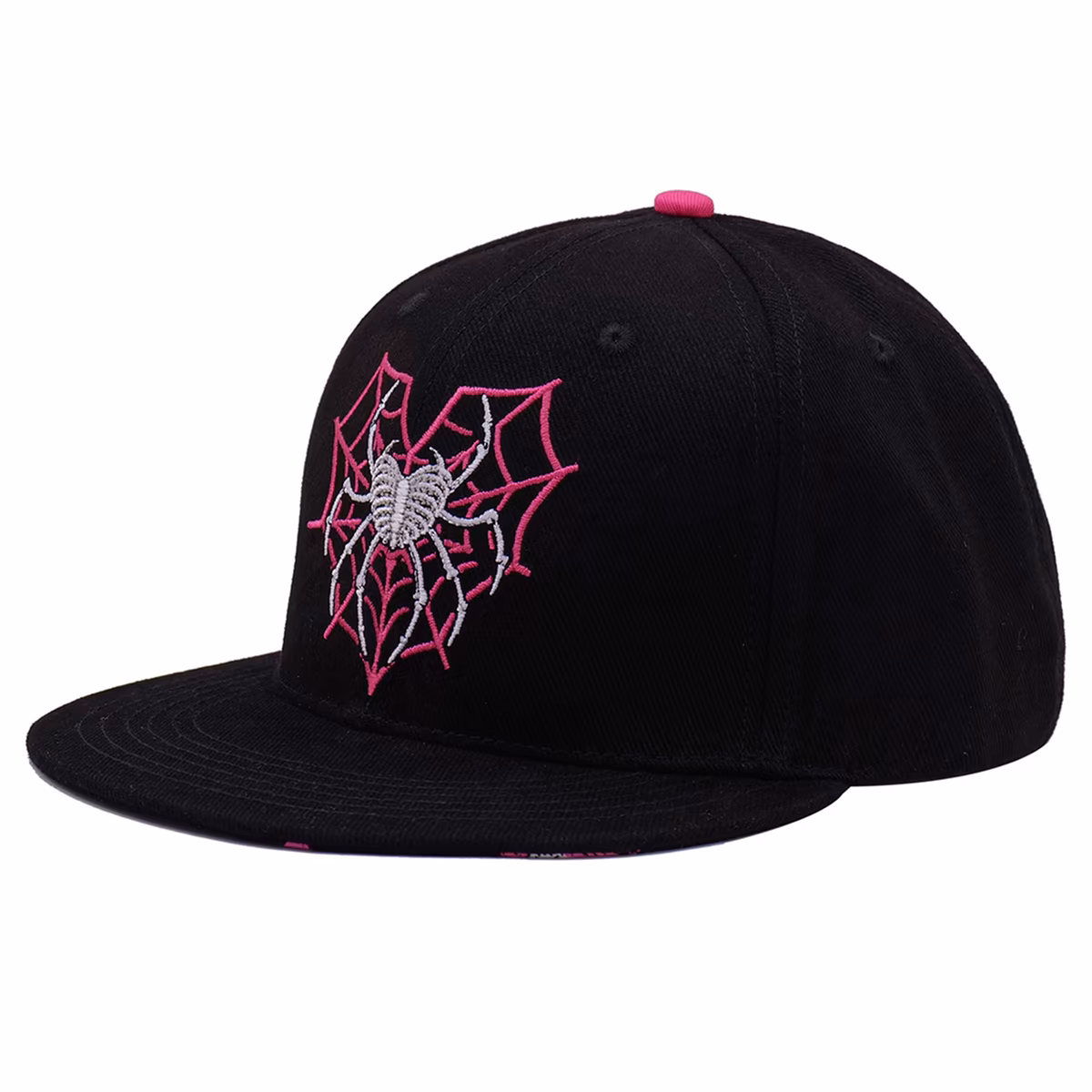 Men's Black AJ Lee Spider Logo Snapback Hat