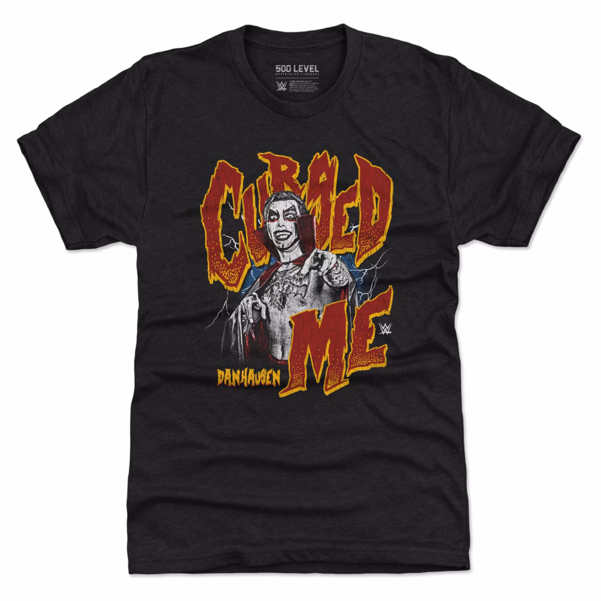Men's 500 Level Black Danhausen Cursed Me Premium Tri-Blend T-Shirt