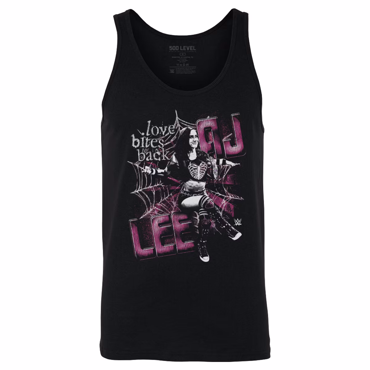 Men's 500 Level  Black AJ Lee Spider Web Tank Top