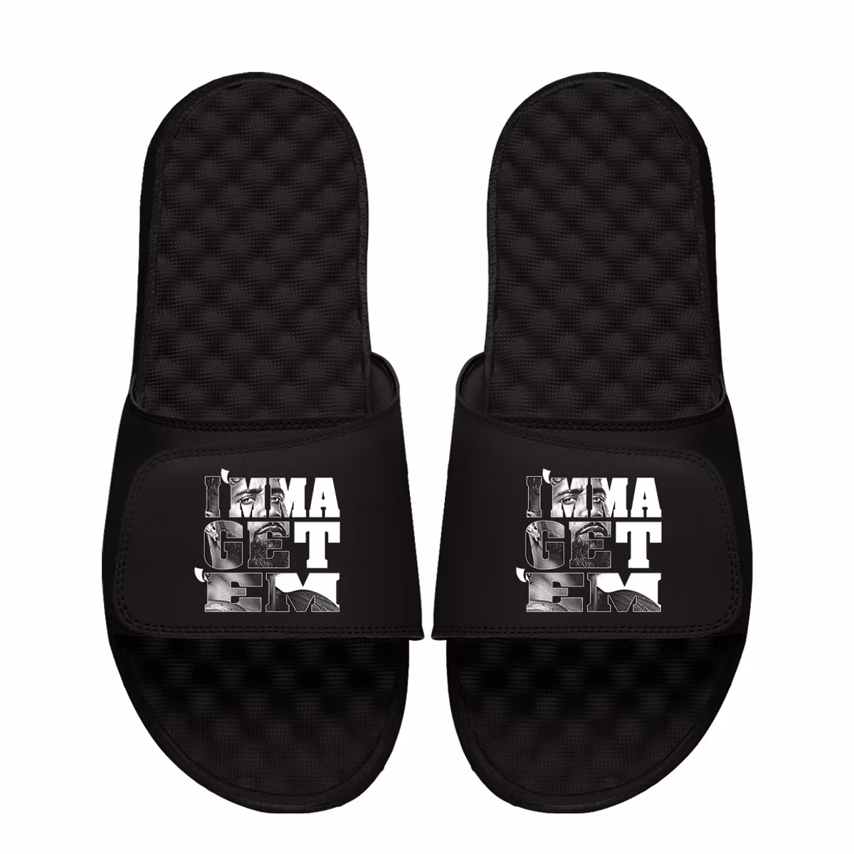 Unisex ISlide Black Jey Uso I'mma Get 'Em Slide Sandals