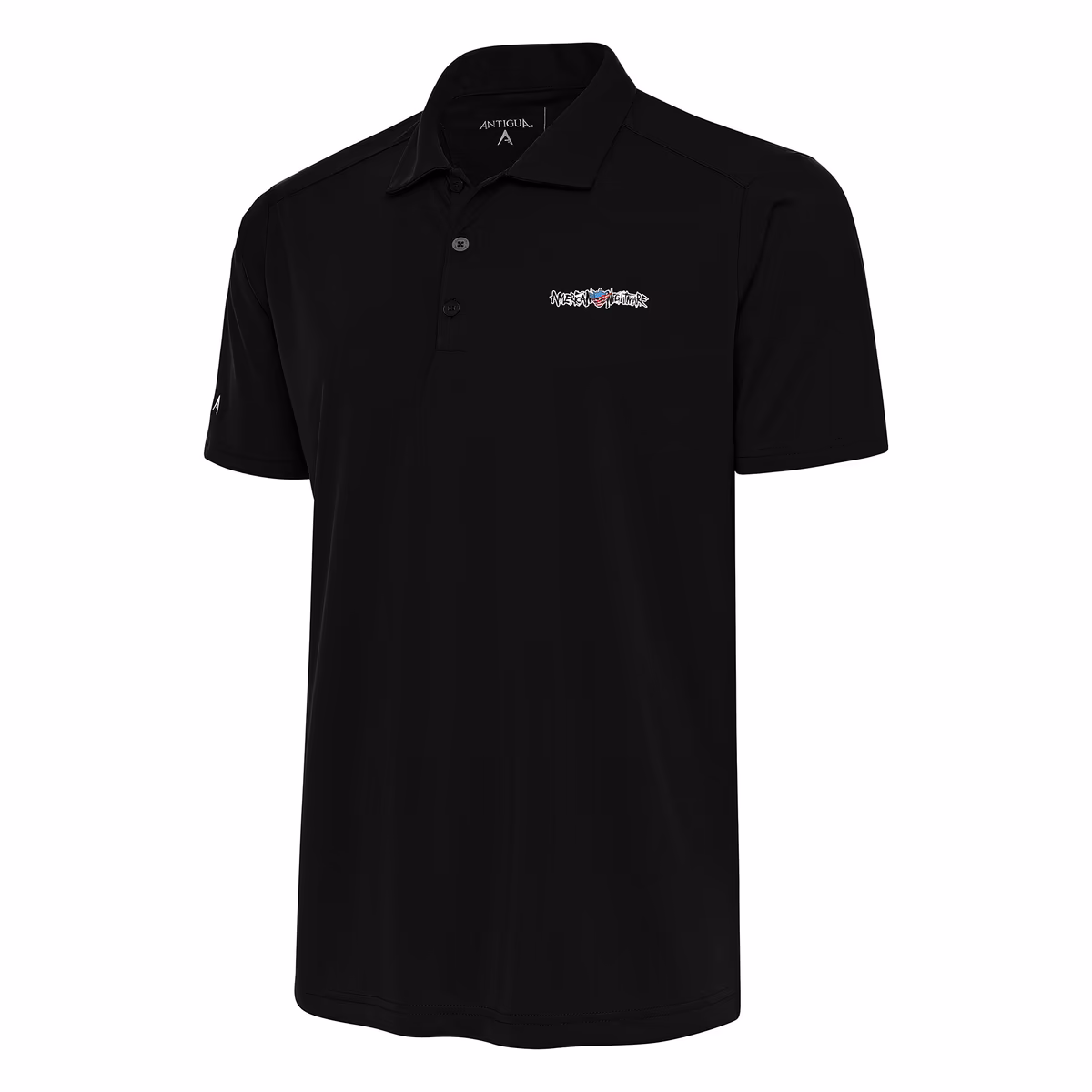 Men's Antigua Black Cody Rhodes Tribute Polo 1 Men's Antigua Black Cody Rhodes Tribute Polo