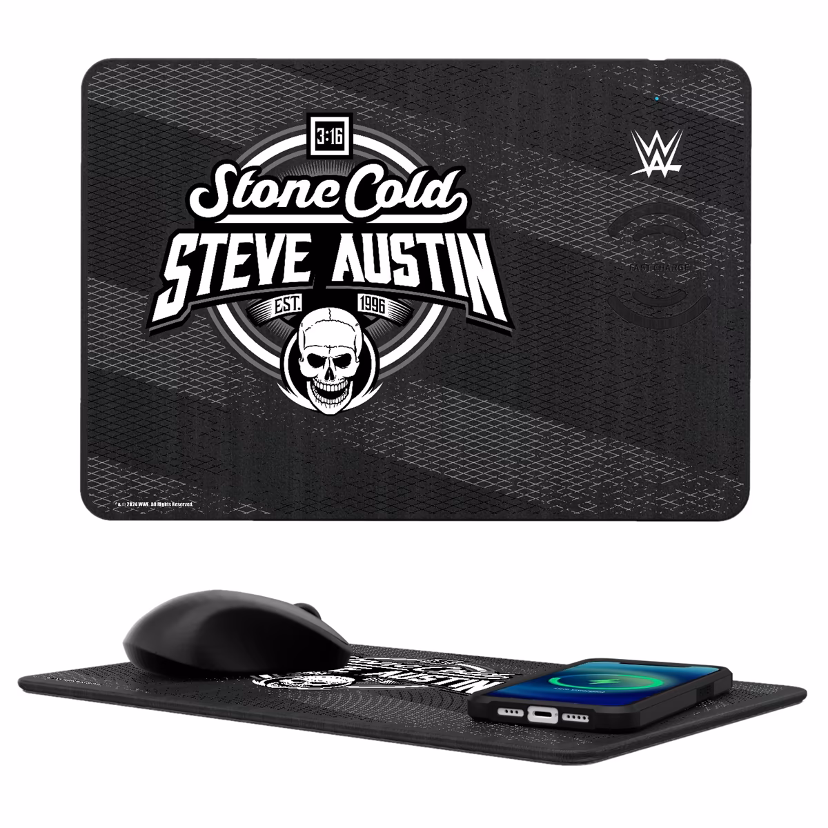 Keyscaper "Stone Cold" Steve Austin Wireless Charger & Mouse Pad