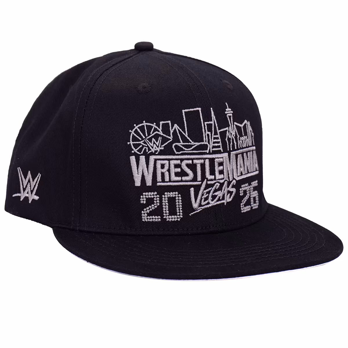 Men's Black WrestleMania 42 Blackout Flat Brim Snapback Hat