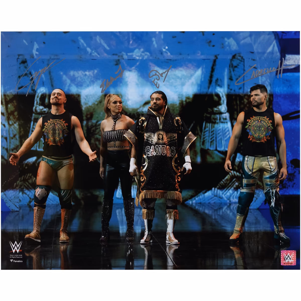 Legado Del Fantasma WWE Autographed 16" x 20" Entrance Photograph with Four Signatures