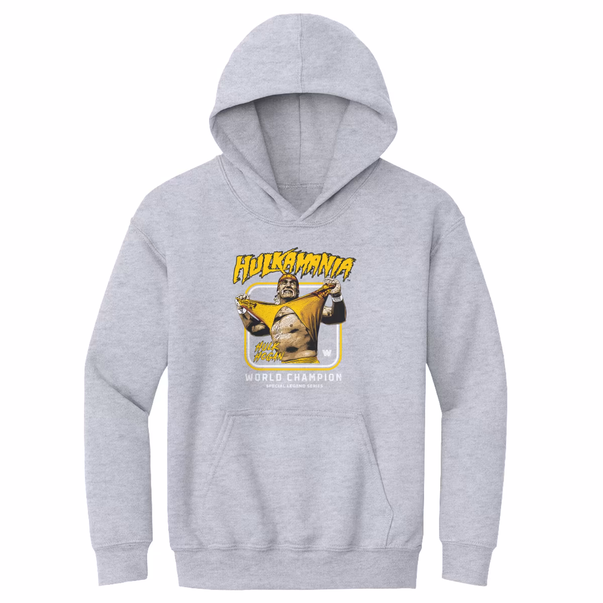 Youth 500 Level  Gray Hulk Hogan Hulkamania Pullover Hoodie