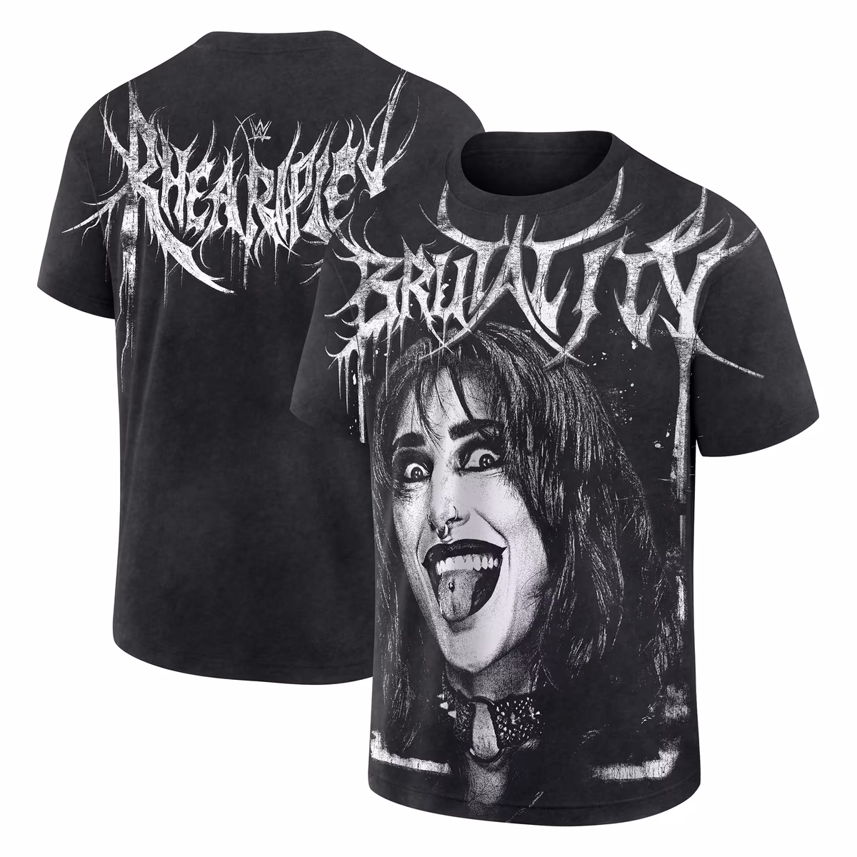 Men's Black Rhea Ripley Face Photo T-Shirt