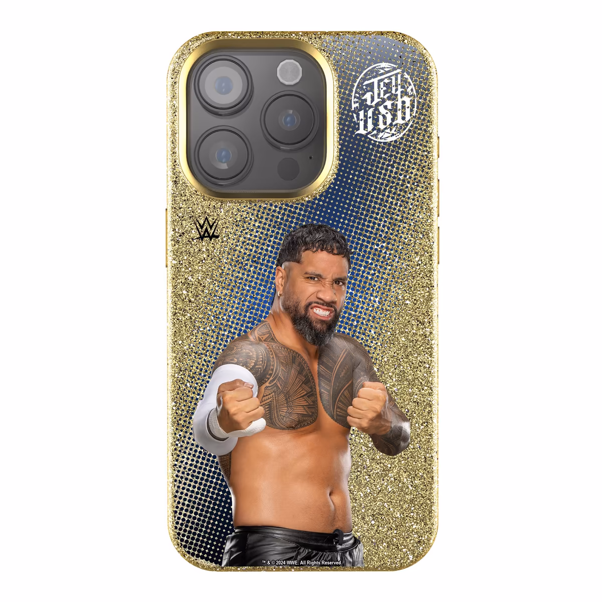 Keyscaper Jey Uso WWE Yeet Blues Superstar iPhone Gold Bling Case 16 Keyscaper Jey Uso WWE Yeet Blues Superstar iPhone Gold Bling Case