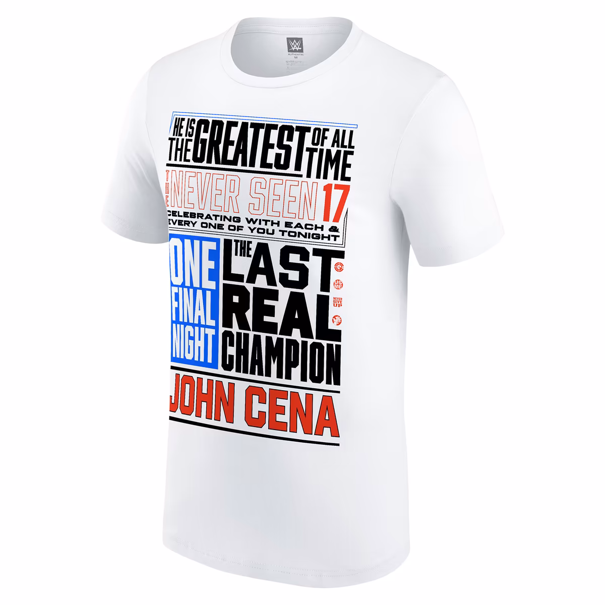 Men's White John Cena Never Seen 17 Phrase T-Shirt 3 Men's White John Cena Never Seen 17 Phrase T-Shirt