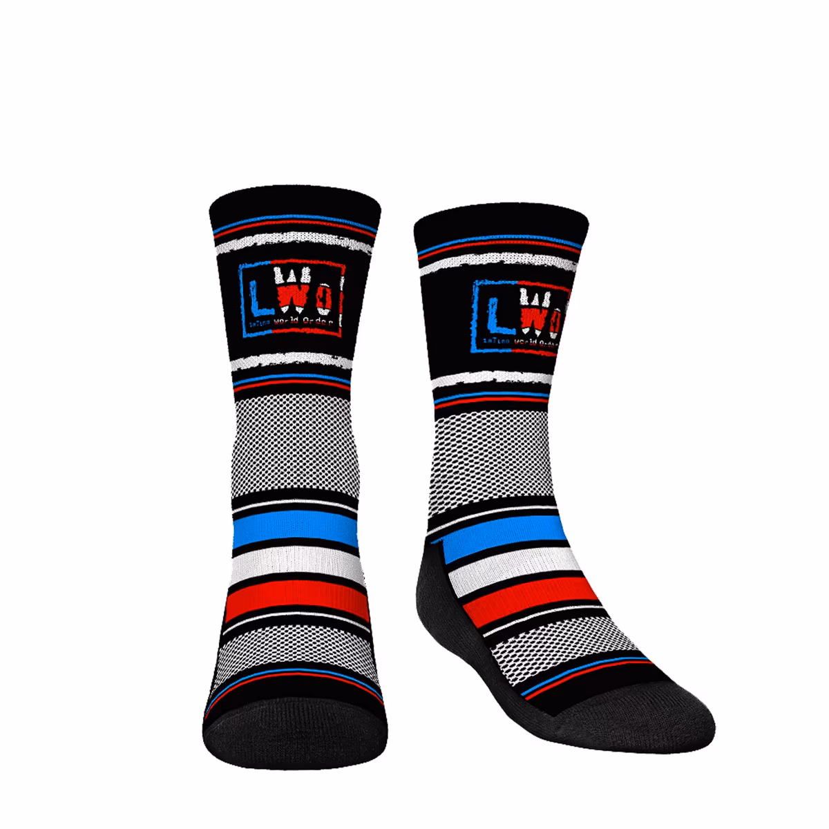 Youth Rock Em  Black LWO Throwback Stripes Crew Socks