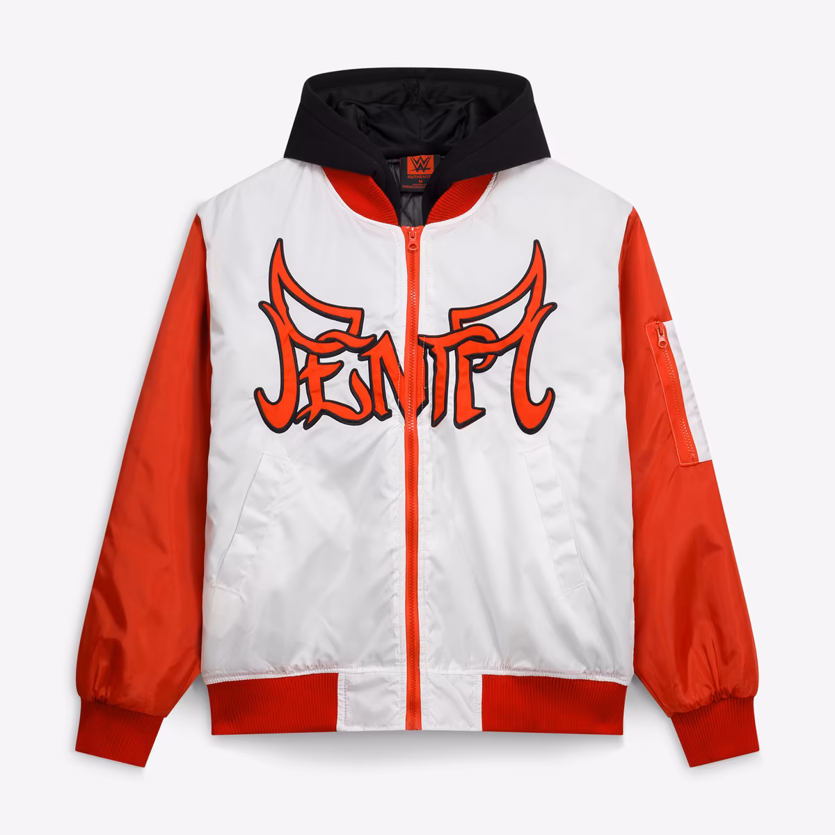 Men's White Penta Full-Zip Hooded Jacket 3 Men's White Penta Full-Zip Hooded Jacket