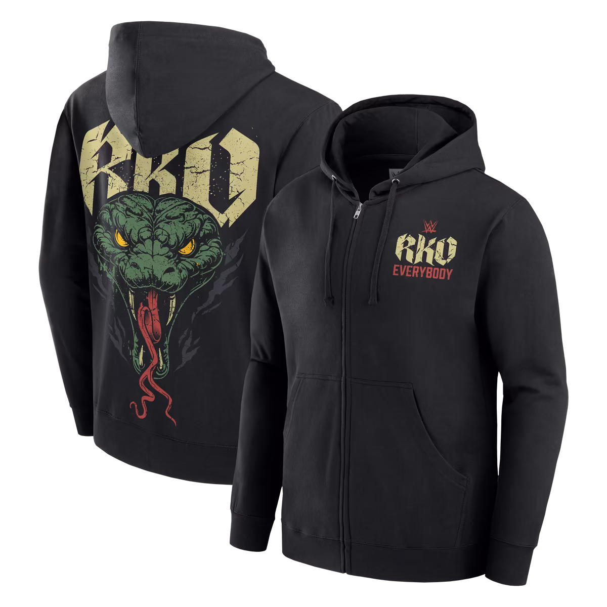 Men's Black Randy Orton RKO Everybody Viper Full-Zip Hoodie