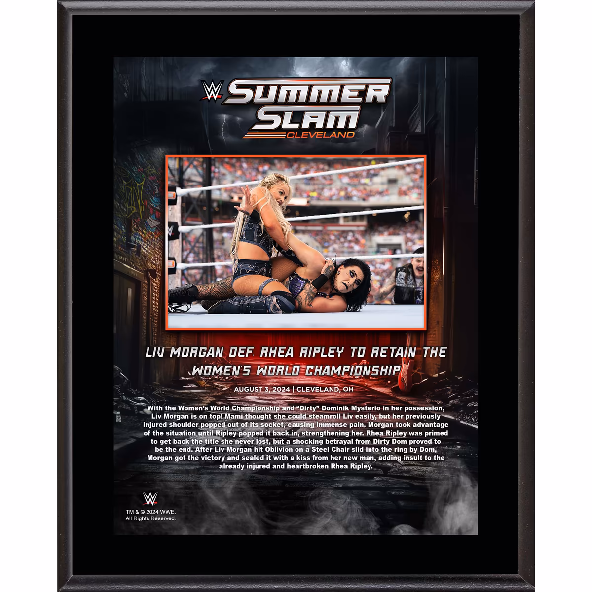 Liv Morgan WWE 10.5" x 13" 2024 SummerSlam Sublimated Plaque 19 Liv Morgan WWE 10.5" x 13" 2024 SummerSlam Sublimated Plaque