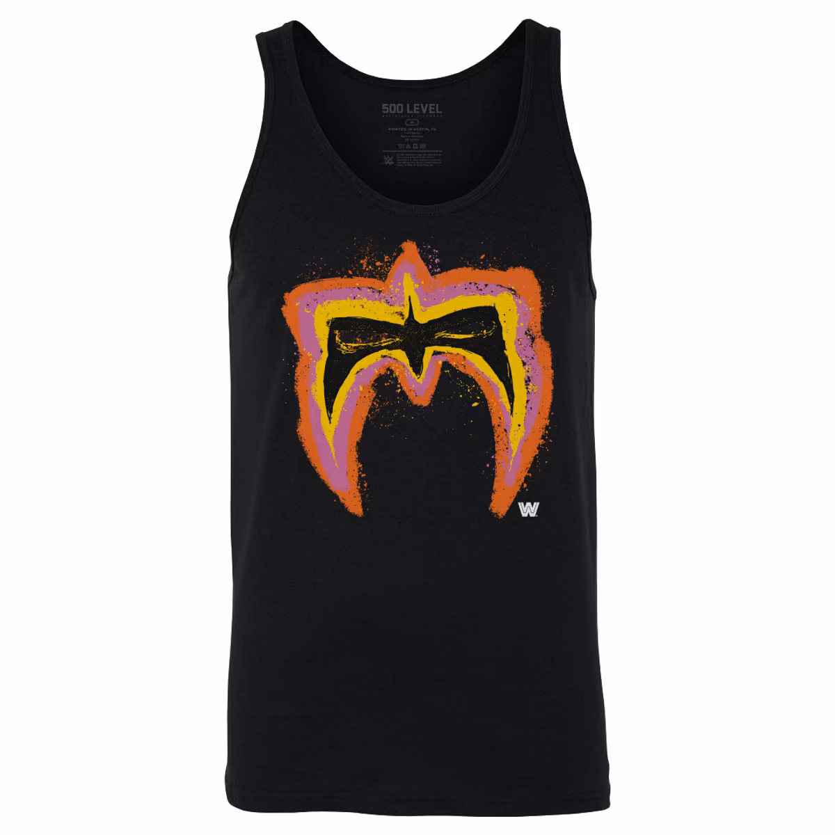 Men's 500 Level Black The Ultimate Warrior Face Paint Tank Top 1 Men's 500 Level Black The Ultimate Warrior Face Paint Tank Top