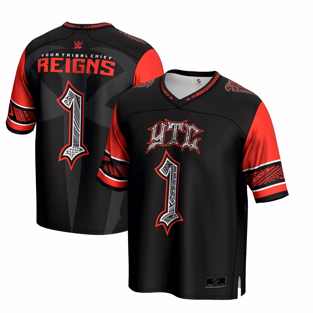 Men's ProSphere Black Roman Reigns YTC Football Jersey 2 Men's ProSphere Black Roman Reigns YTC Football Jersey