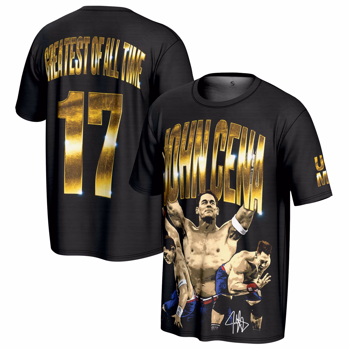 Men's ProSphere Black John Cena GOAT T-Shirt 2 Men's ProSphere Black John Cena GOAT T-Shirt