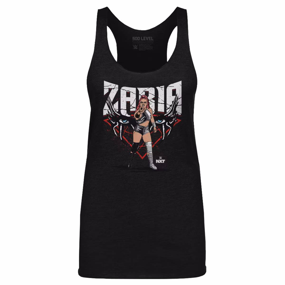 Women's 500 Level Heather Black Zaria Eyes Tri-Blend Tank Top