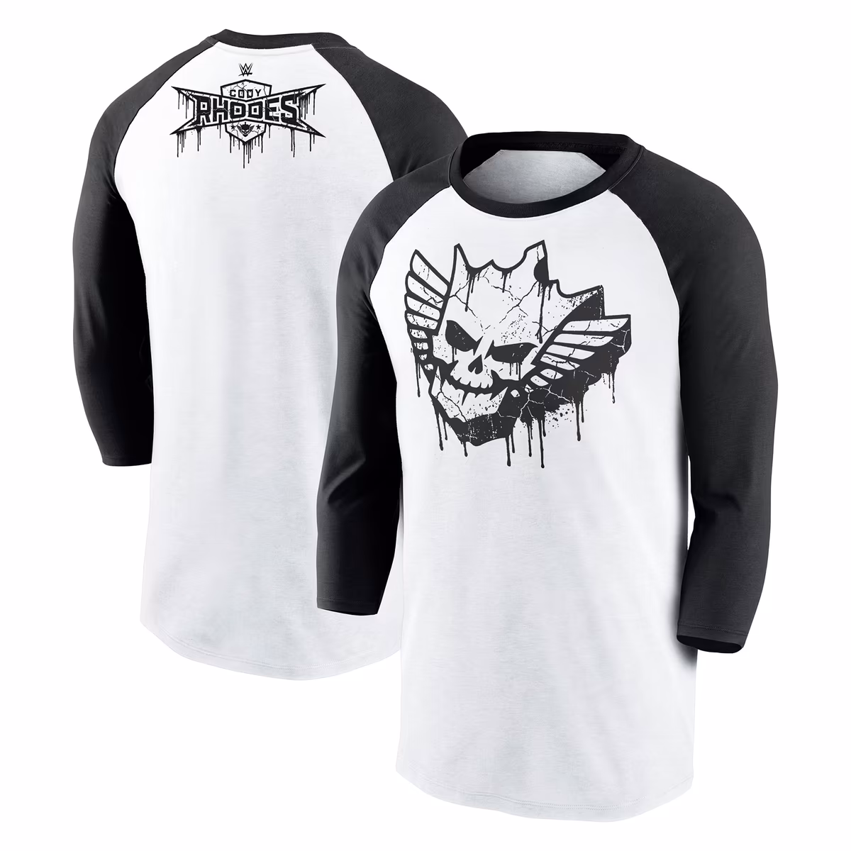 Men's White Cody Rhodes Collection Raglan 3/4 Sleeve T-Shirt 2 Men's White Cody Rhodes Collection Raglan 3/4 Sleeve T-Shirt