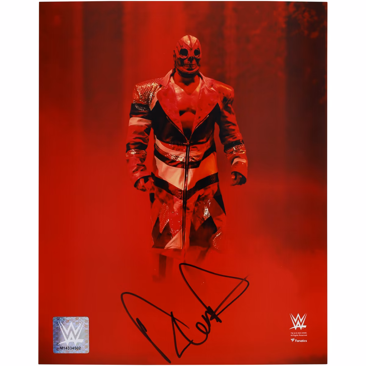 Andrade WWE Autographed 8" x 10" Vertical Entrance Photograph