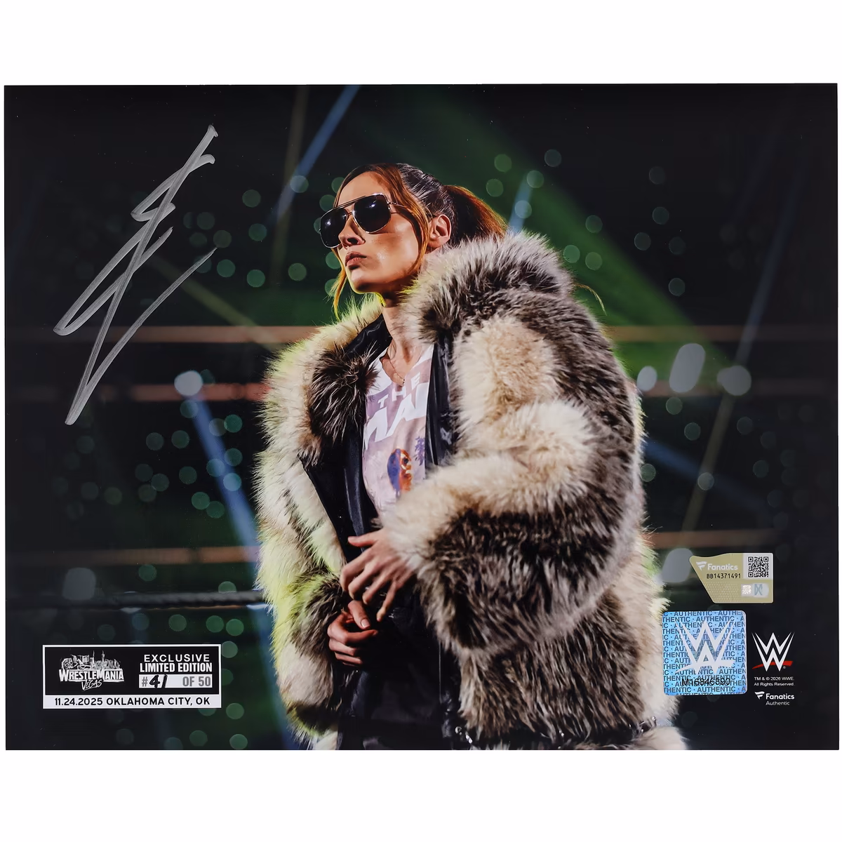 Becky Lynch WWE Autographed 8" x 10" Spotlight Photograph - Limited Edition of 50 - WrestleMania 42 SuperStore Exclusive 3 Becky Lynch WWE Autographed 8" x 10" Spotlight Photograph - Limited Edition of 50 - WrestleMania 42 SuperStore Exclusive